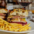 The Manzo double steak sandwich.
