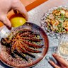 Grilled octopus at Tzaki in Yarraville.