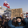 A protest in Nuuk against Donald Trump’s designs on Greenland.