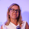 Liberal leader Libby Mettam delivering her concession speech on Saturday night.