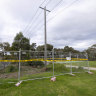 Parts of G.J Hosken Reserve, still behind temporary fencing this week.