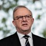 Prime Minister Anthony Albanese speaks during a press conference in Perth. 