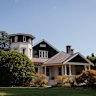 The historic main house at Milton Park is surrounded by extravagant English-style gardens dating to the early 20th century. 