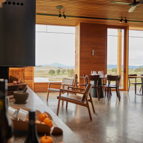 Inside the dining space.