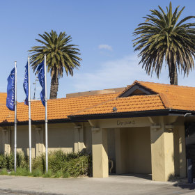 Located in a former bathing pavilion.