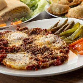 Shakshuka with sujuk.