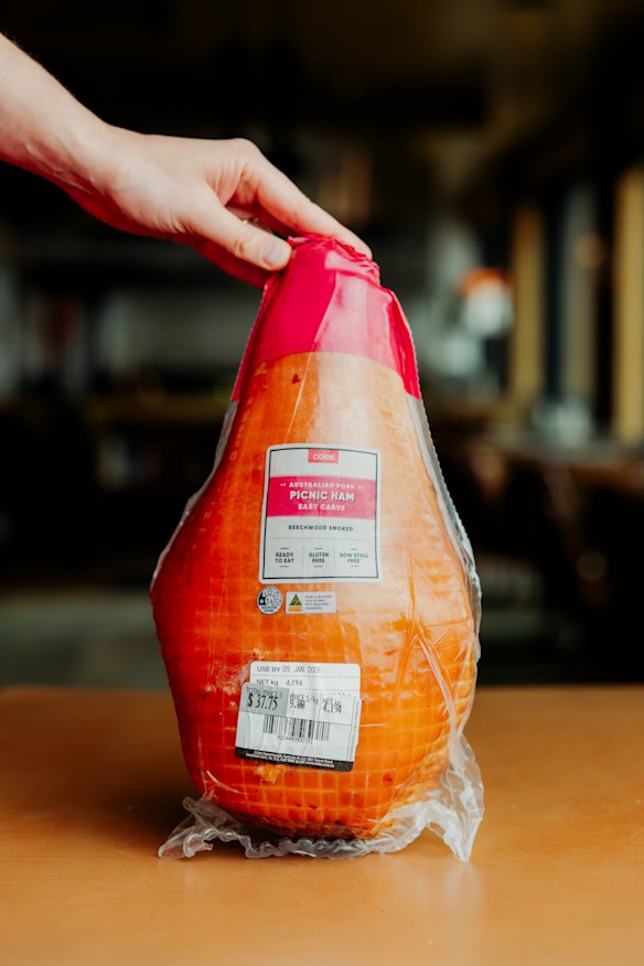 Coles beechwood smoked picnic ham.