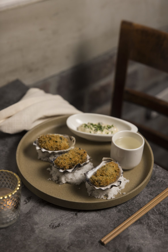 Tempura oysters.