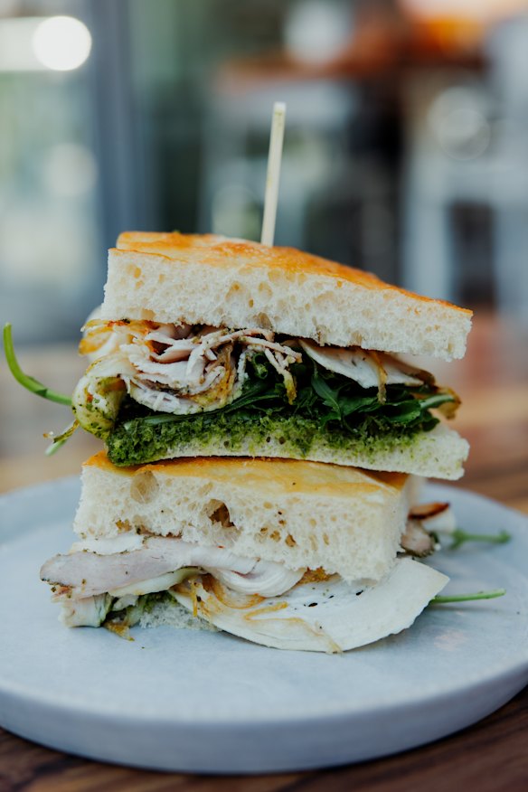 Panini with house-made porchetta.