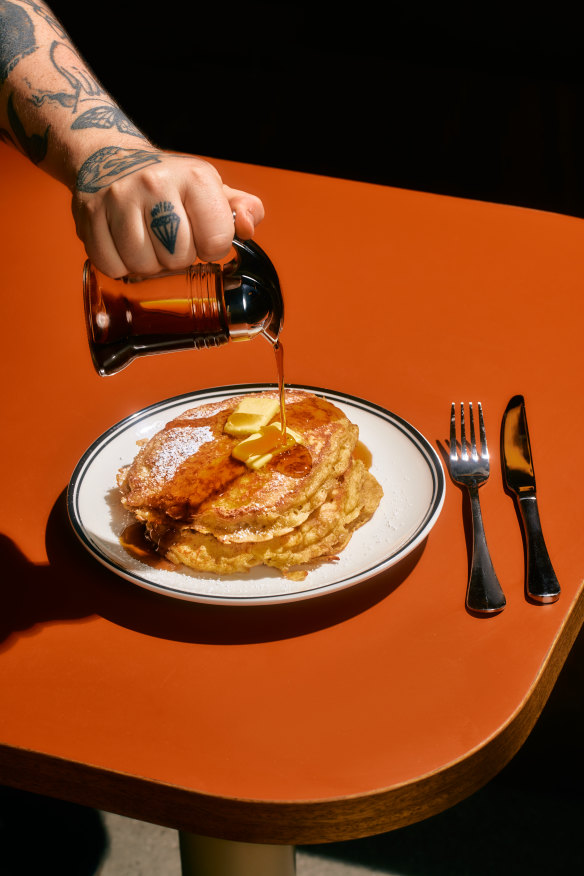 Diner-style pancakes. 