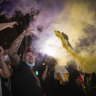 Police arrest 76 as fans, some rowdy, cheer Lakers win in LA