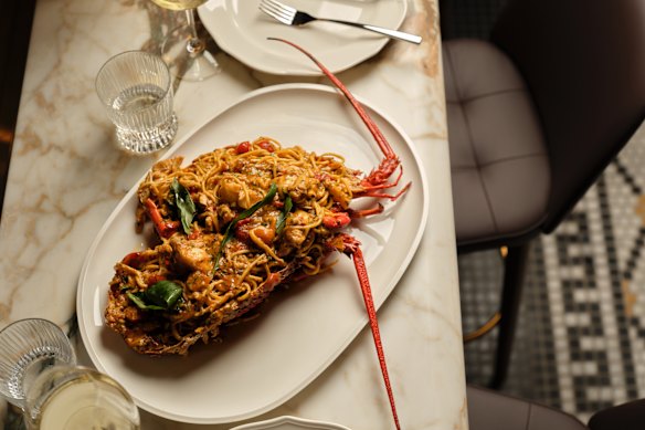 Spaghetti alla chitarra with lobster.