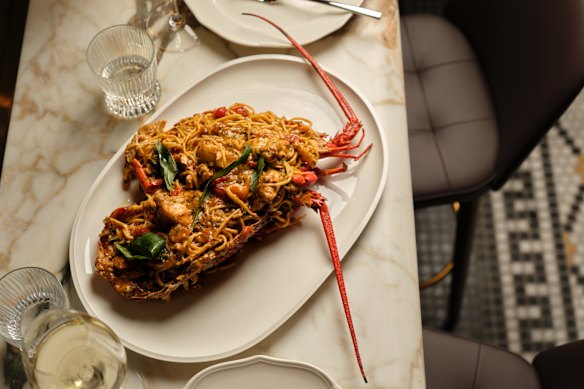 Spaghetti alla chitarra with lobster.