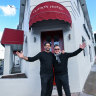 Jon Adgemis (left) of Public Hospitality Group with Guy Grossi at the rebooted Clifton Hotel.