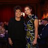 Evonne Goolagong Cawley (left) with Lila McGuire at the Night of Champions, an evening with Evonne Goolagong Cawley AC MBE, on Saturday night.


