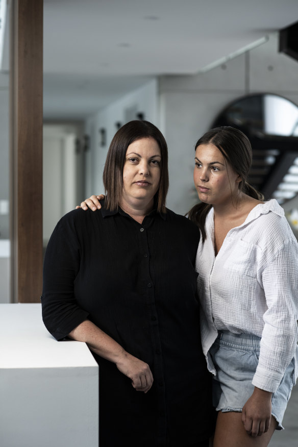 Payton Jacobs, with her mother, Helen. At one point, the desperate family was thinking of trying a long COVID centre in Thailand.