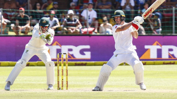 Masterful: AB de Villiers deals another blow to the Australian attack.