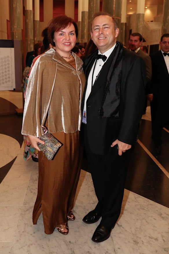 With husband, Andrew Landeryou.