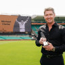 Michael Clarke at the SCG on Thursday after being inducted into the Australian Cricket Hall of Fame. 