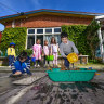 Children playing at Gardiner Preschool, which faces closure at the end of next year.