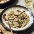 Adam Liaw’s mushroom risotto.