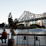 View of the Story Bridge from Howard Smith Wharves in Brisbane.