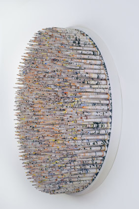 Hadieh Shafie, <i>Spike 29</i>, 2021, paper, acrylic pigment, ink. Courtesy of the artist and Yavuz Gallery, Sydney. 