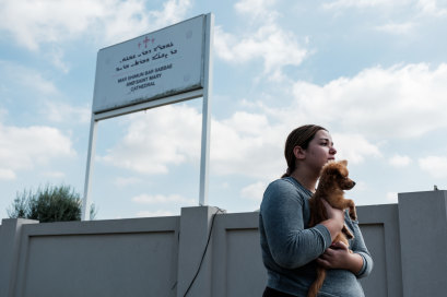 Jasmine, with her dog Milo, said the community was shocked by the attack.