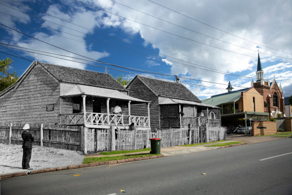 James Drevesen, the first person struck down in the 1900 outbreak in Brisbane, lived in the timber cottage on the left.