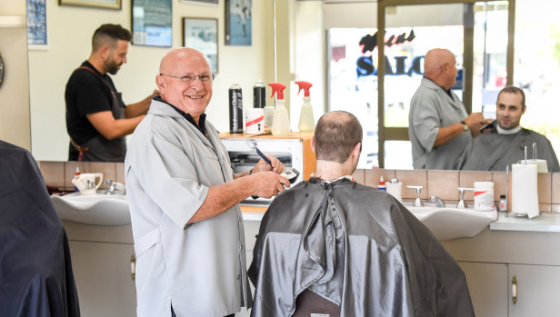 Charlie Tarantelli is retiring after 49 years as a barber. There has been a salon on this West Preston spot for more than 90 years and the new owners are barbers. 