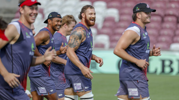 Scott Higginbotham in action during training with the Queensland Reds at Ballymore.