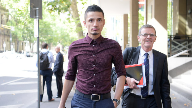 Angelo Gargasoulas leaves the Melbourne Magistrates Court.