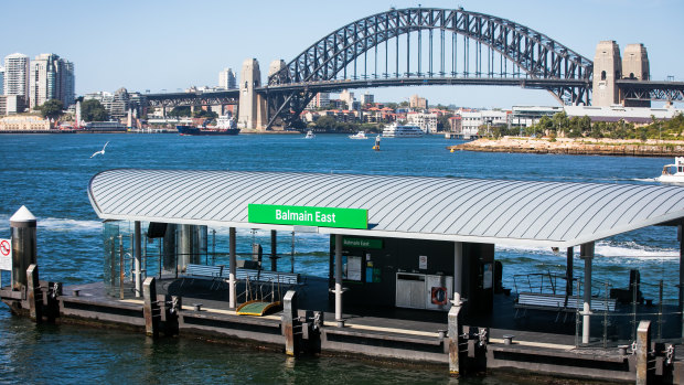 Ferry McFerryface crashed into the wharf at Balmain East on Wednesday morning.