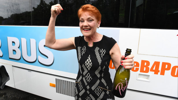 Pauline Hanson will not be back on the 'Battler Bus' on Monday, as she is expecting the arrival of a new grandchild.