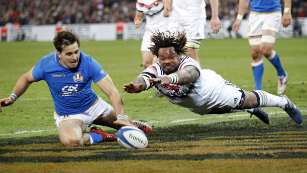 Quick off the mark: Mathieu Bastareaud has acquired nuance to go with the muscle.