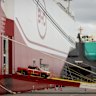 One of almost 5000 EVs from Chinese firm BYD’s dedicated cargo carrier rolls off at Port Melbourne in June to meet...