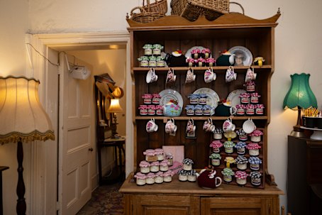 The Tea Cosy is a wool-lover’s paradise of hand-knitted flowers, figurines and tea cosies.
