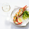 Poached southern rock lobster with trout roe and marie rose.