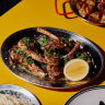 The chefs’ culinary backgrounds merge in the lamb forequarter chops with chimichurri.