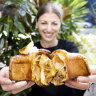 Michelle Minichiello of Tuga Pastries with a caramelised banana and pecan tugatelli.