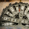 Tunnel boring machines, like this one in England, would be used to dig twin, two-lane motorways under Brisbane’s northern suburbs. 