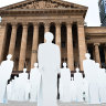 As part of a road safety campaign, the Queensland Police Service last year erected hundreds of life-sized cut-outs of adults and children in front of City Hall.