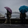 Wet weather in Sydney.
