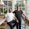 Chef Corey Costelloe (left) and Artemus Group co-owner and director Adam Flaskas.