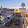 Silversea’s newest ship, Silver Ray, at port in Lisbon.