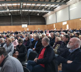 Sorrento Community Centre was packed for the meeting about the Continental Hotel. 