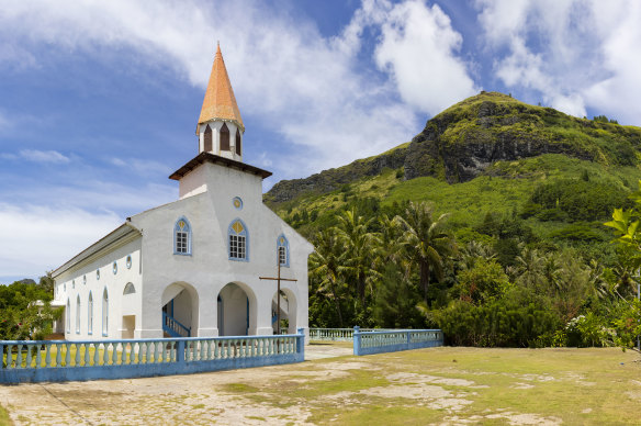 A Protestant church on Raivavae.