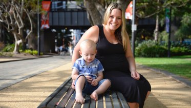 Tara Bates and her son Jack who was diagnosed with reflux shortly after he was born. 