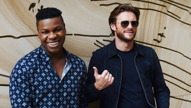 John Boyega (left) and Scott Eastwood in Sydney to launch Pacific Rim: Uprising, which was largely shot in Australia.