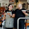 Owner-chef Andrea Bettini and partner Katherine Daza at Betto Deli, Newtown.
